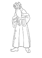 A coloring page of harry potter